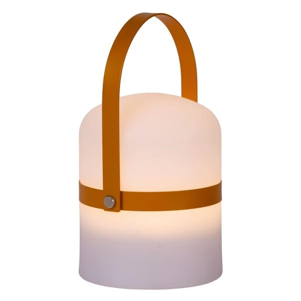 Lucide LITTLE JOE - Lampe de table Rechargeable Intérieur/Extérieur - Batterie/Piles - Ø 10 cm - LED Dim to warm - 1x0,3W 2800K/3200K - IP44 - Brun - détail 1
